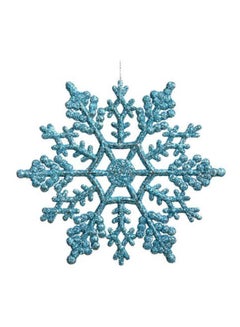 Leoie Pack Of 24 Decorative Christmas Snowflake Ornament Blue 4inch 