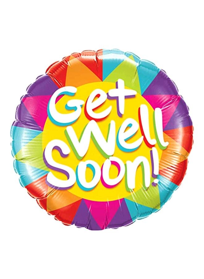 Qualatex Get Well Soon Printed Foil Balloon 84041 18inch