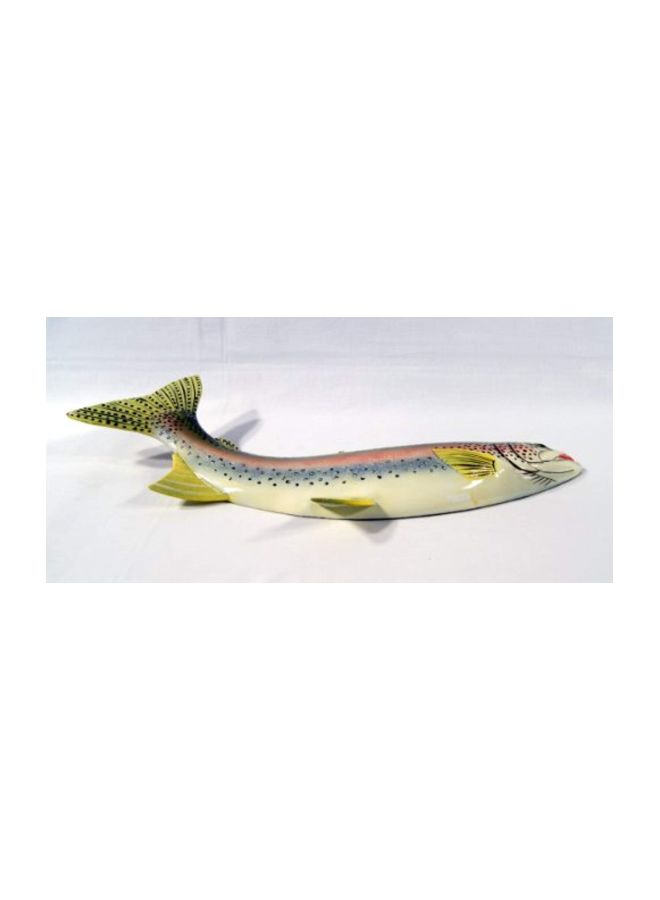 Lx Decorative Hand Painted Fish Figurine Green/Beige/Black 18inch - Image 3