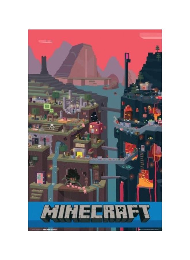 Trends International Minecraft Cube Wall Poster Unframed Version 22.375x34inch