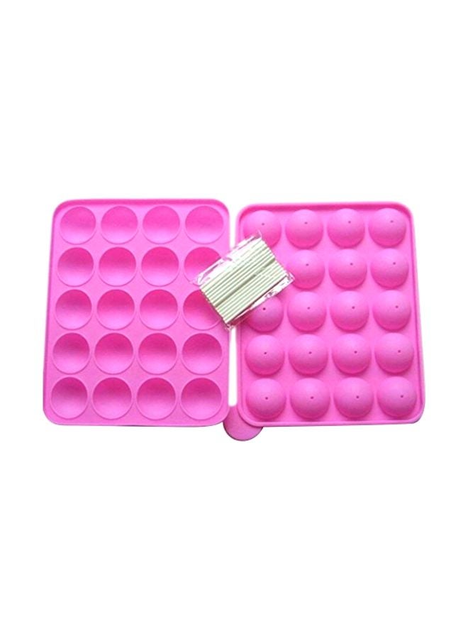 Rbenxia Cupcake Baking Mold Tray With Stick Set Pink/Beige 9.2x8.6x3.7inch - Image 1