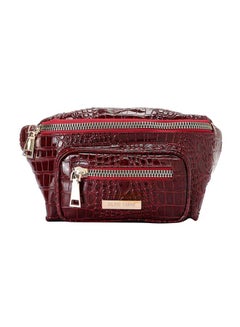 Silvio Torre Shiny Crocodile Skin Waist Bag Maroon  - Image 1