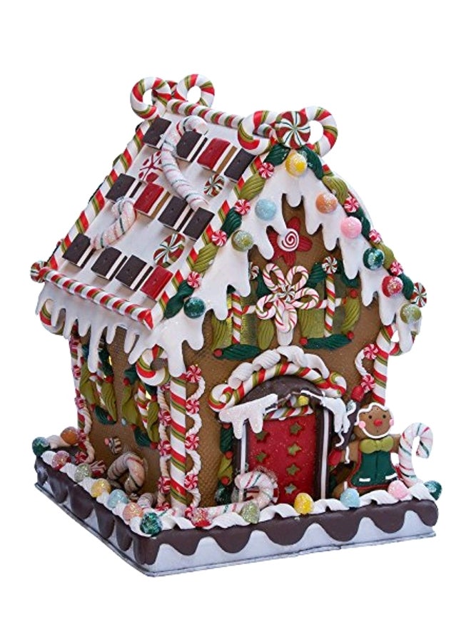 كورت أدلر بيت حلوى من عجينة الصلصال والحلوى المعدنية أبيض/بني/أحمر 8.625بوصة - Image 1