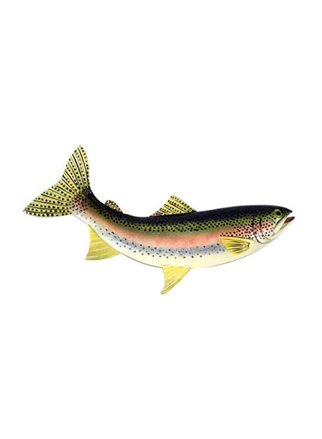 Lx Decorative Hand Painted Fish Figurine Green/Beige/Black 18inch - Image 1