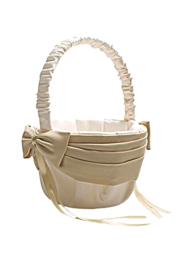 Vivivalue PVC Flower Basket Beige 8.9x8.9x5.7inch  - Image 1