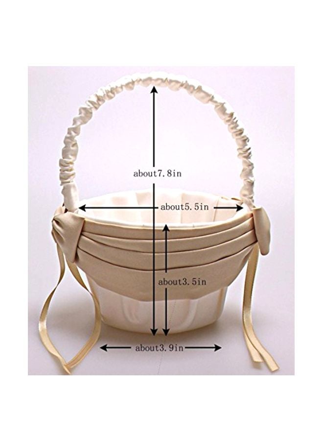 Vivivalue PVC Flower Basket Beige 8.9x8.9x5.7inch  - Image 2