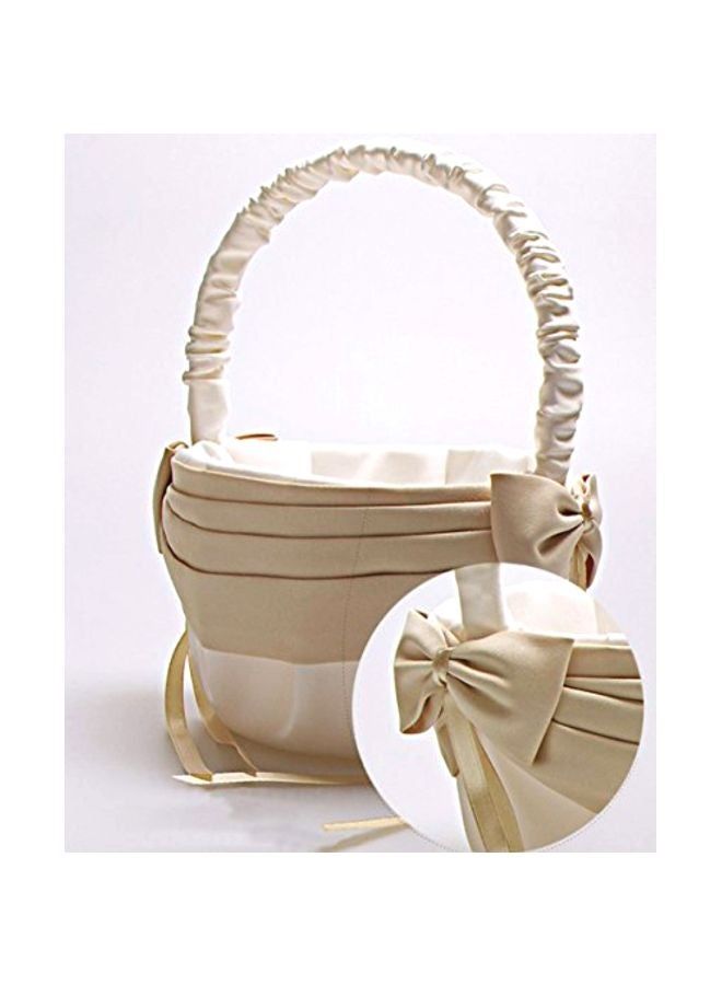 Vivivalue PVC Flower Basket Beige 8.9x8.9x5.7inch  - Image 3