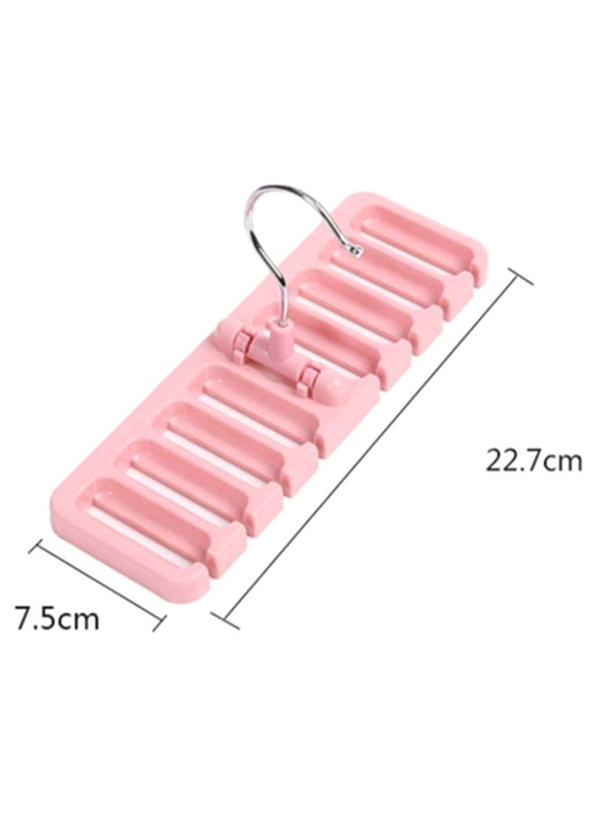 Generic Foldable Tie Belt Storage Hanger Pink  - Image 2