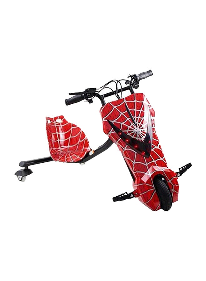 3-Wheel Electric Drifting Scooter Spiderman Design Comfortable Seat With Backrest Red - Image 2