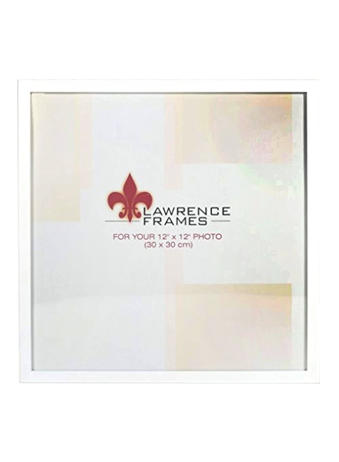 Lawrence Frames Wooden Picture Frame White 12x12inch  - Image 1