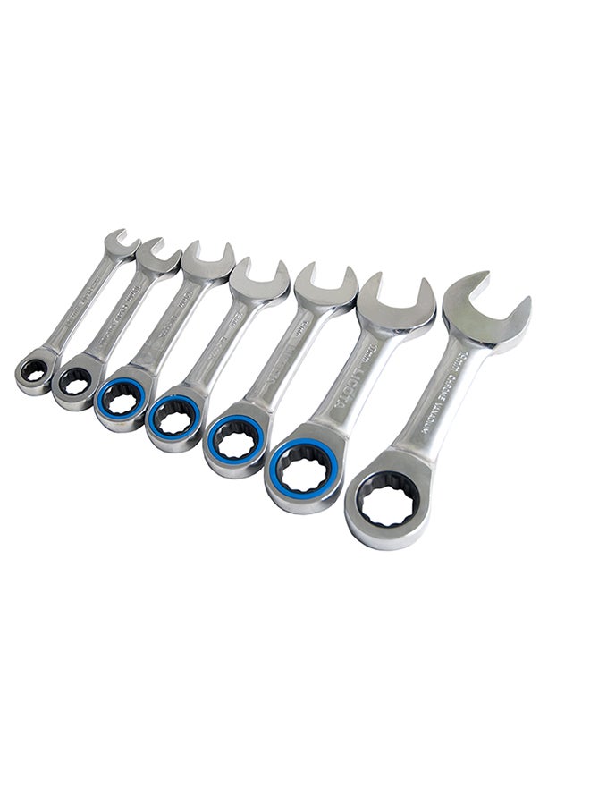 LICOTA 7-Piece One Way Stubby Gear Wrench Set Silver - Image 2
