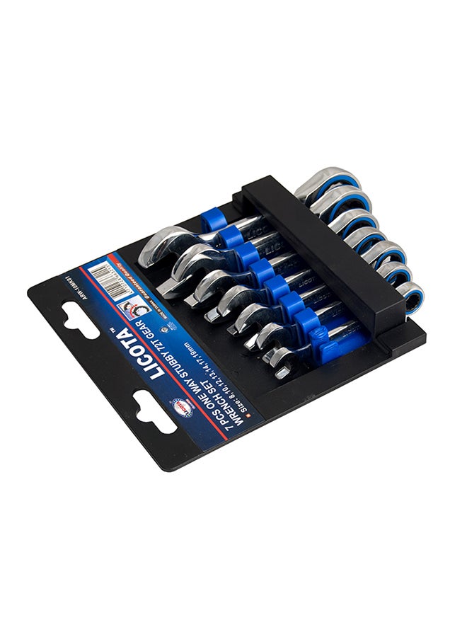 LICOTA 7-Piece One Way Stubby Gear Wrench Set Silver - Image 5