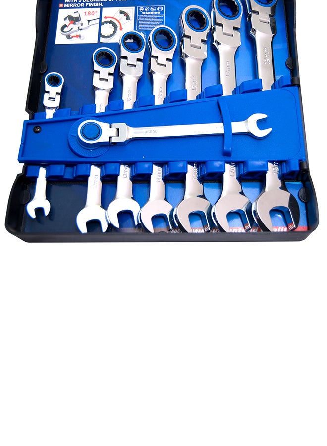 LICOTA 8-Piece Flexible Ratchet Wrench Set Silver - Image 5