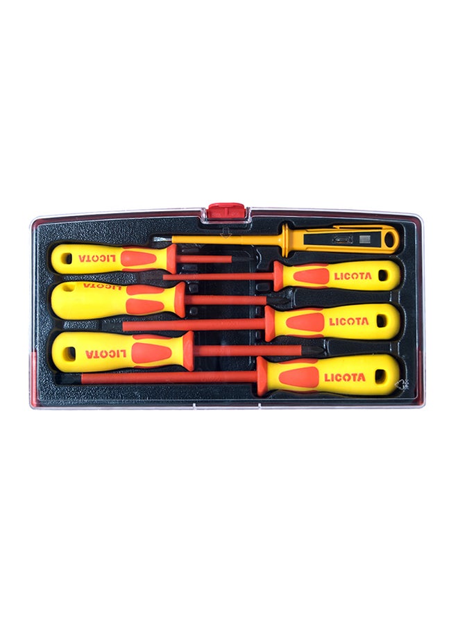 ليكوتا طقم مفكات Vde عازلة واحترافية مكون من 7 قطع أحمر/أصفر - Image 2