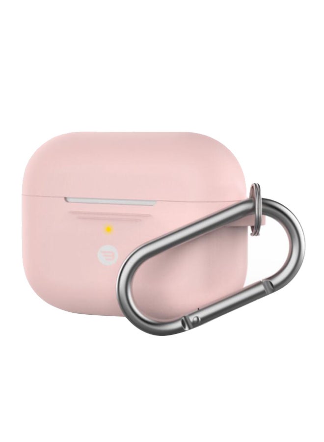 Baykron Silicone Case For Apple AirPods Pro With Carabiner Pink 