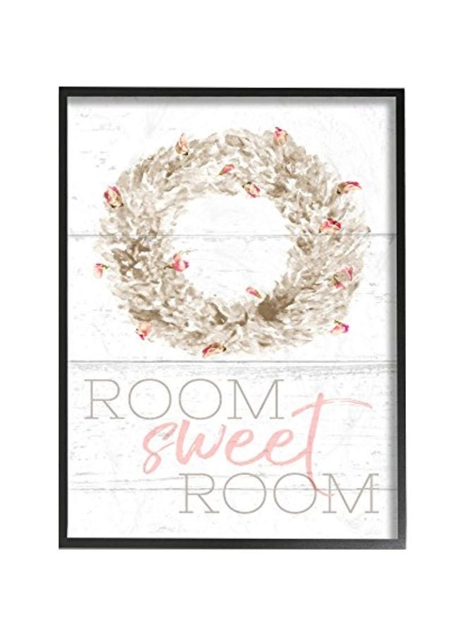 The Stupell Home Decor Collection Room Sweet Room Poster Frame White/Beige/Black 11x14inch  - Image 1
