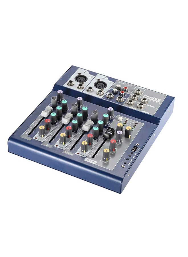 Muslady 4-Channel Audio Mixer Console Built-In Effect VM1054 Blue/Black  - Image 3