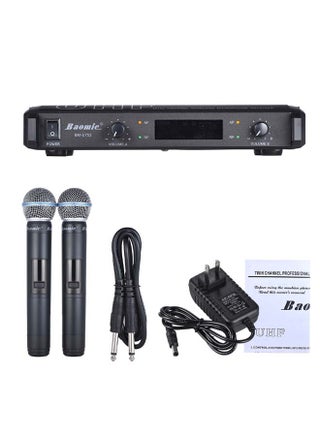 4-Piece Channel UHF Digital Wireless Handheld Microphone System Set MI2081 Black - v1580992523/N33779801A_1