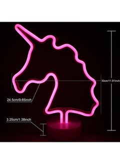Salla Unicorn Neon Led Light White/Pink 23 x 30cm  - Image 3
