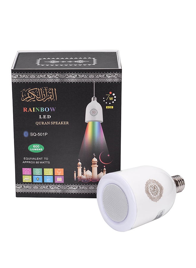Generic - LED Light Bulb Bluetooth Remote Control Loudspeaker E27 White - Image 1