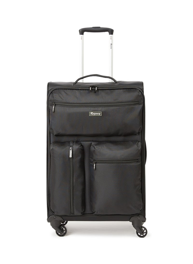 Regency Ultra-light Softside 3 Piece Luggage Trolley Set Black - Image 2