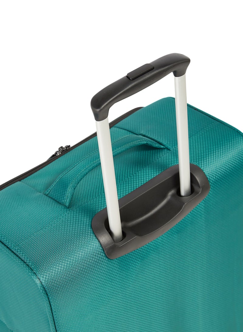 Regency Softside Small Check in Luggage Trolley Dark Green - Image 4
