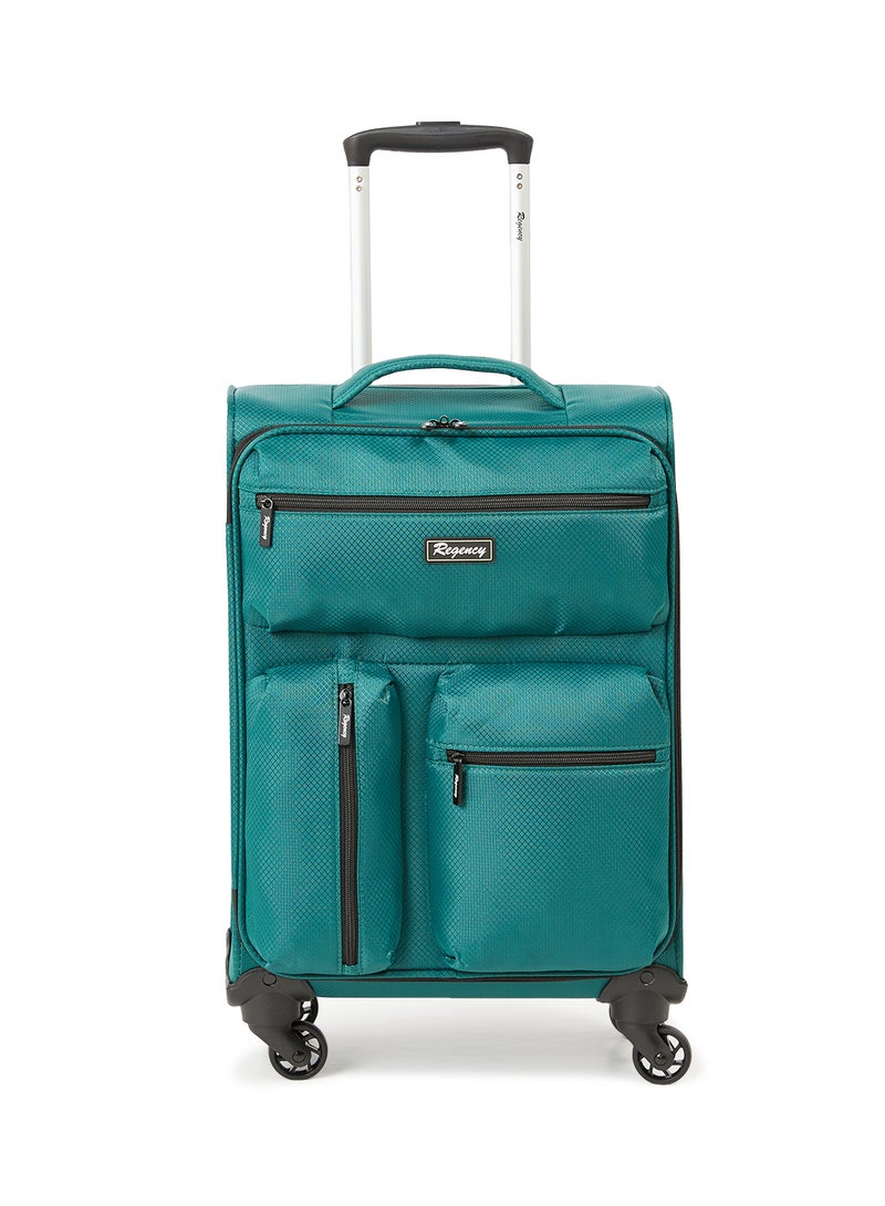 Regency Softside Cabin Luggage Trolley Dark Green - Image 1
