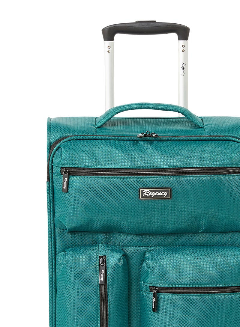 Regency Softside Cabin Luggage Trolley Dark Green - Image 3