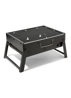 Generic Portable Barbeque Charcoal Grill Black/Silver 440x308x70mm  - Image 1