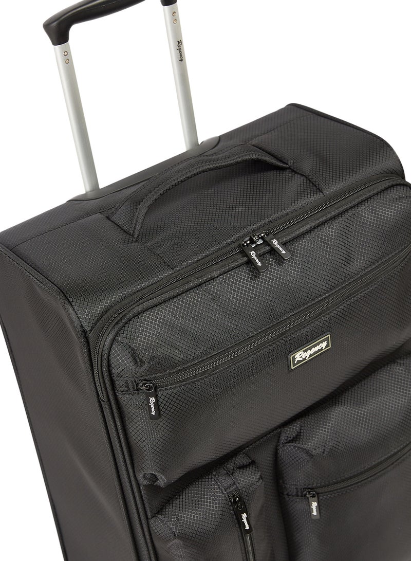 Regency - Softside Small Check in Luggage Trolley Black - Image 1