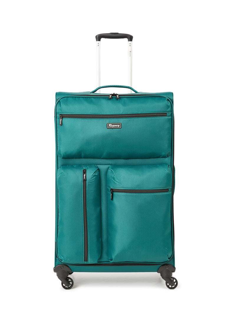 Regency Softside Medium Check in Luggage Trolley Dark Green - Image 1