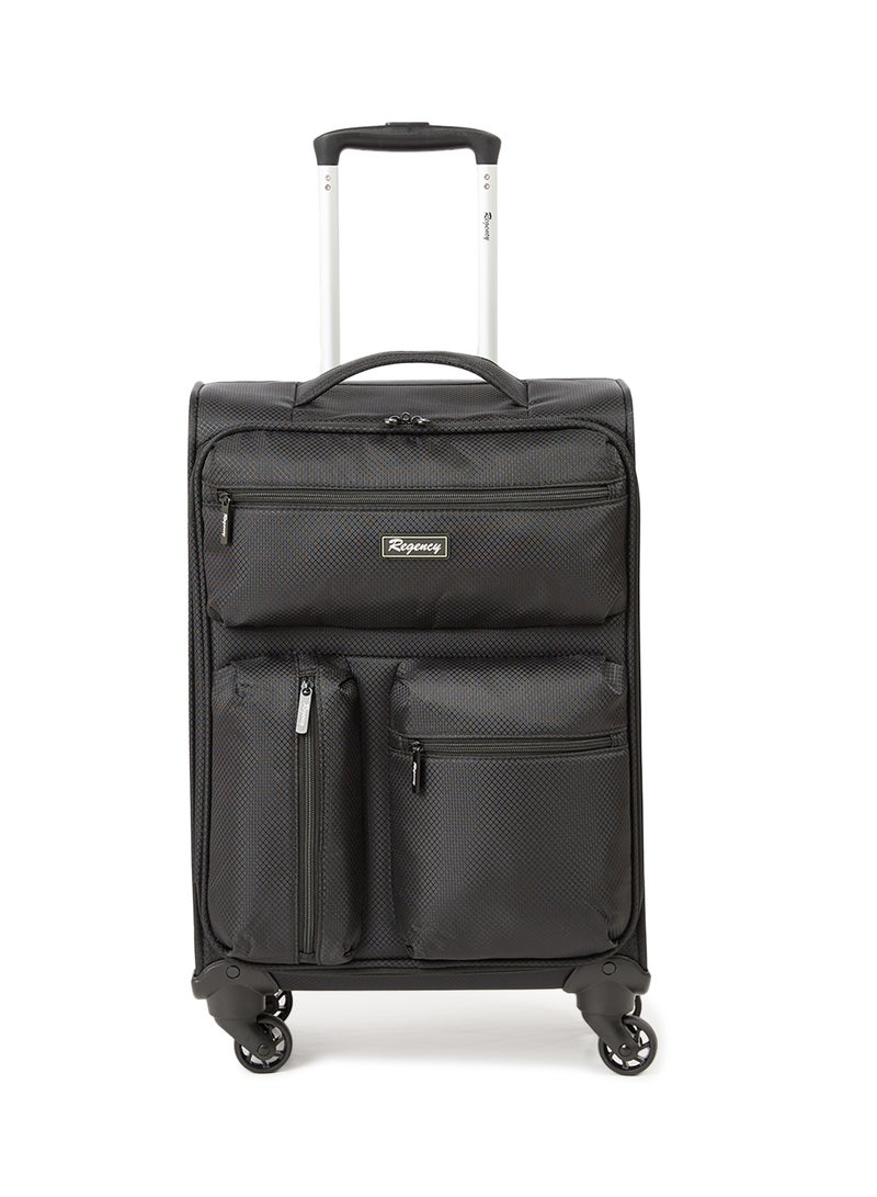 Regency Softside Cabin Luggage Trolley Black - Image 1