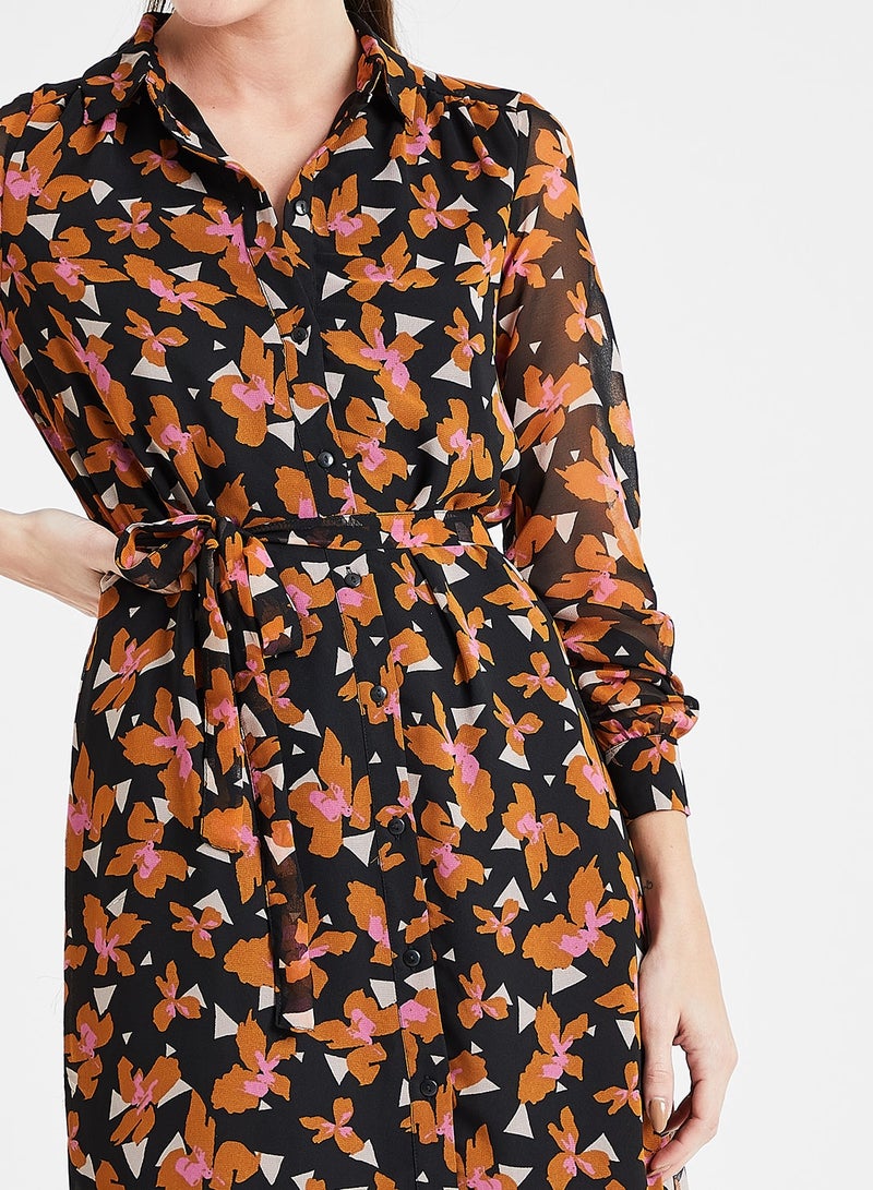 VERO MODA - Printed Shirt Dress Multicolour - Image 1