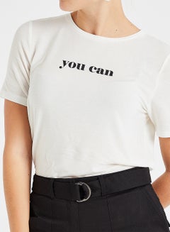 VERO MODA You Can T-Shirt Off-White  - Image 4