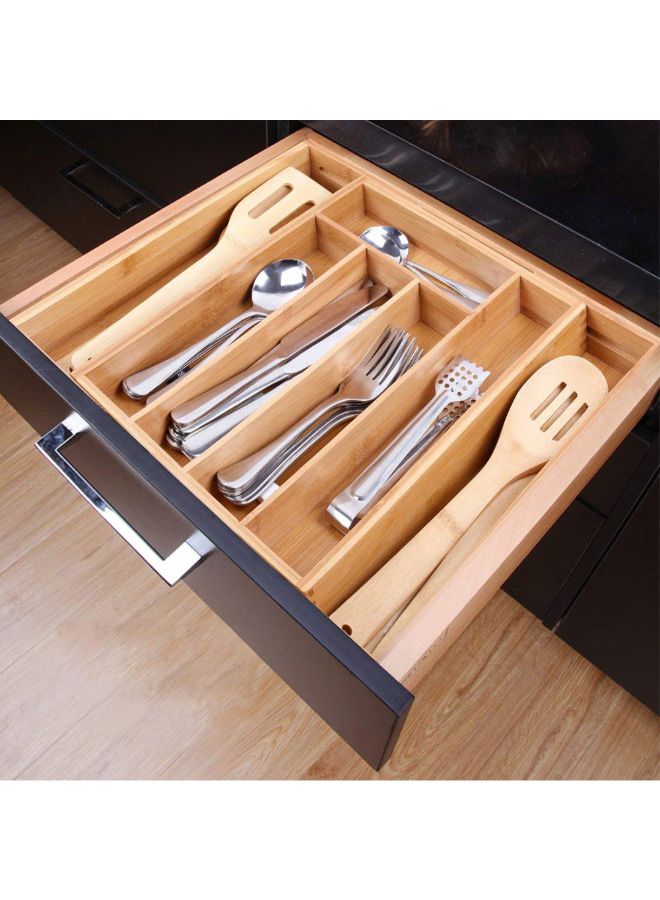 Generic - Drawer Type Cutlery Storage Box Brown 350 x 290 x 45mm - Image 1