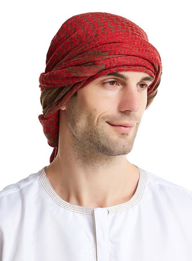 Generic Casual Scarf Red/White  - Image 4