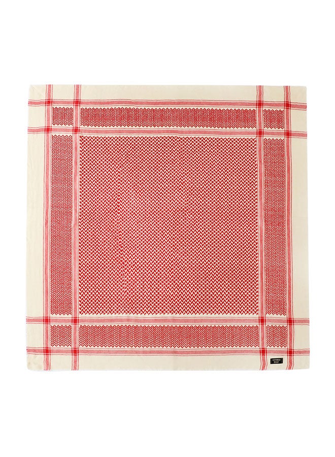 Generic Colourblock Pattern Casual Scarf Red/White  - Image 1