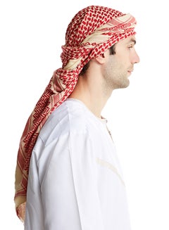 Generic Colourblock Pattern Casual Scarf Red/White  - Image 3