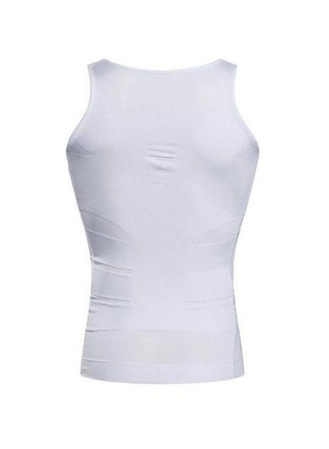 Round Neck Slimming Vest White - Image 2