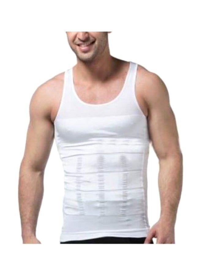 Round Neck Slimming Vest White - Image 3