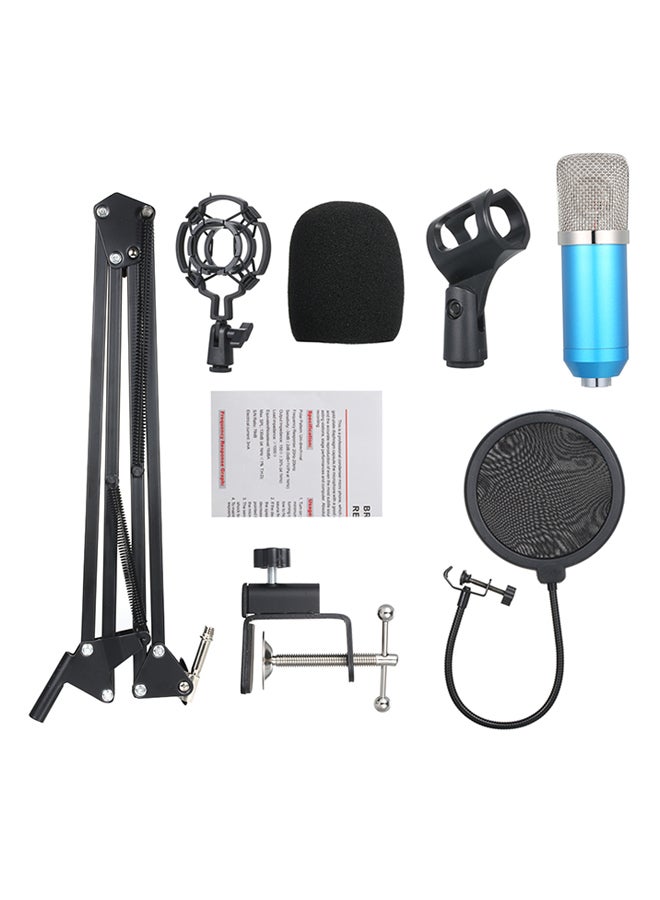 Professional Studio Recording Condenser Microphone Kit BM700 Black/Silver/Blue - Image 1