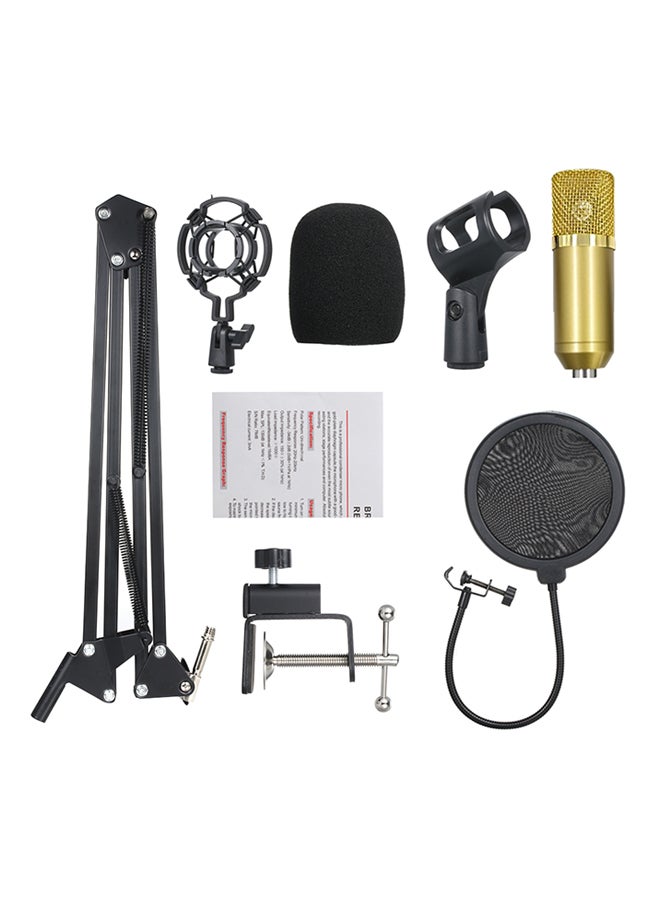 Professional Studio Recording Condenser Microphone Kit Black/Silver/Gold - Image 1