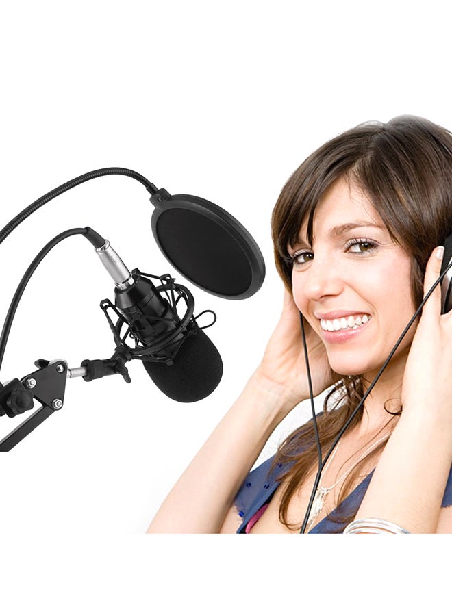 Professional Stream Broadcasting Recording Condenser Microphone Kit Silver/Black - Image 5