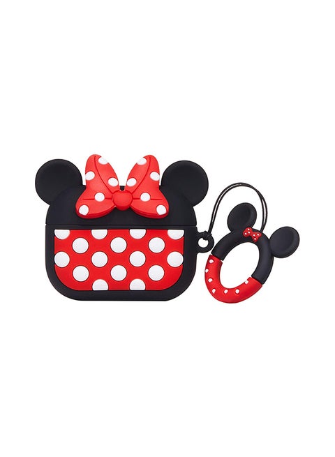 Black Minnie Cartoon Case Cover For Apple AirPods Pro Multicolour