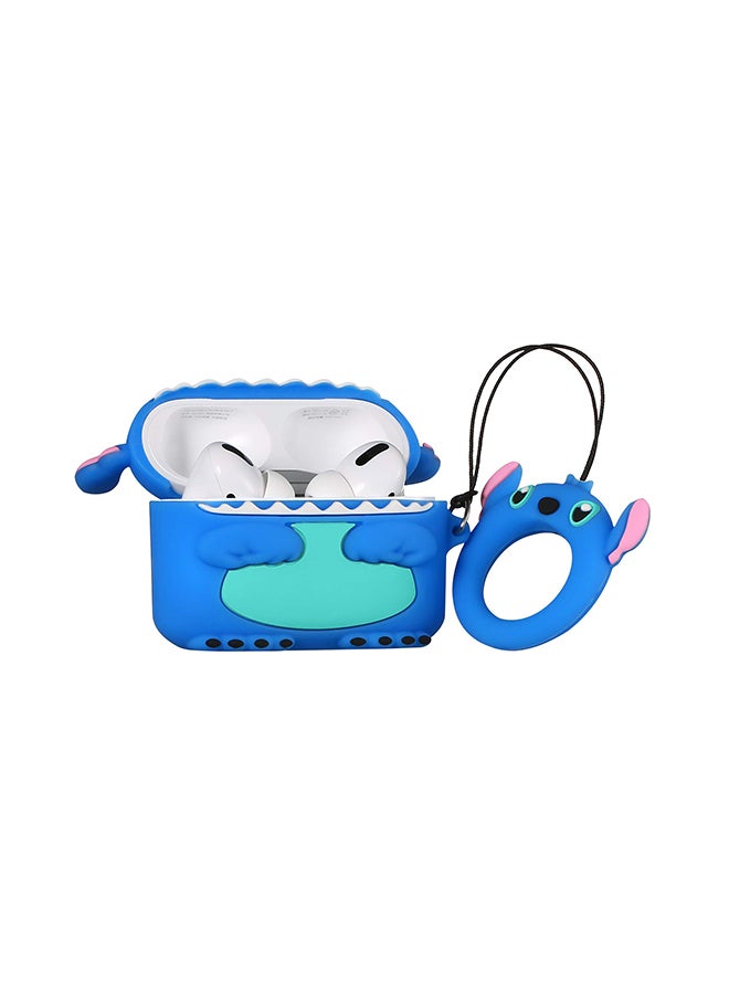 Aimax Stitch Cartoon Pattern Case Cover For Apple AirPods Pro 3 Blue - Image 2