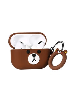 Aimax Bear Cartoon Pattern Case Cover For Apple AirPods Pro Brown  - Image 2