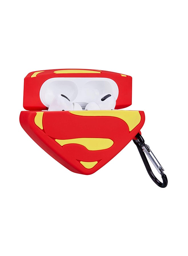 Aimax - Super Man Logo Cartoon Case Cover For Apple AirPods Pro Red/Yellow - Image 1