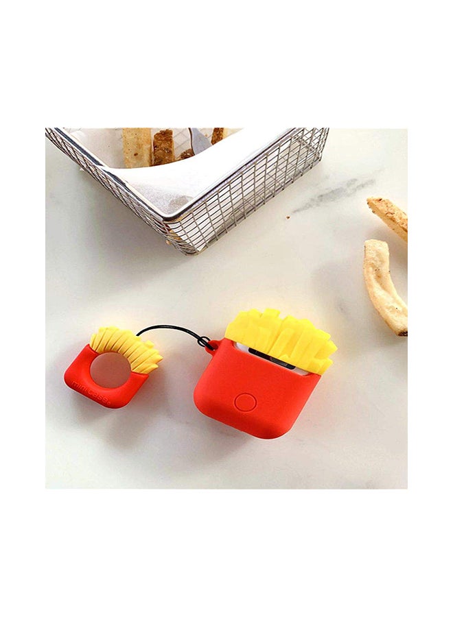 آيماكس غطاء حماية بنمط بطاطس مقلية لسماعات أبل آيربودز برو 3 أحمر/أصفر - Image 2