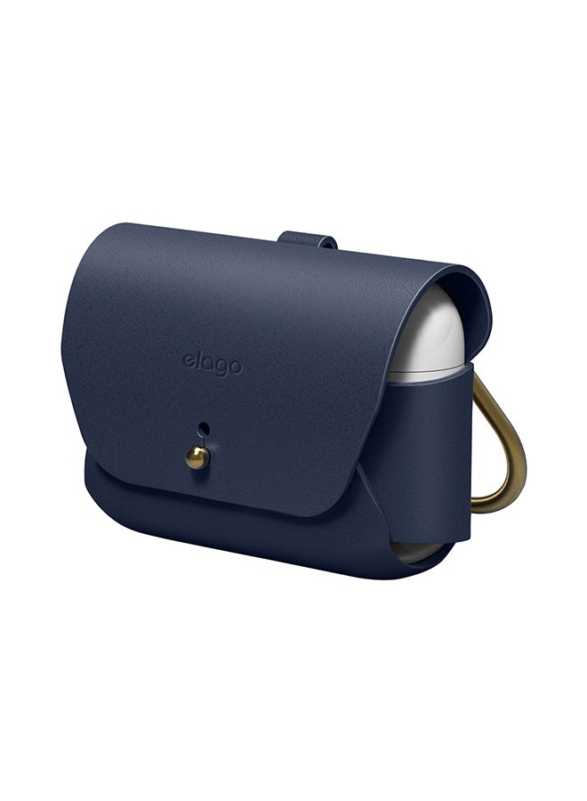 Elago - Genuine Leather Case Cover For Apple AirPods Pro Jean Indigo - Image 1