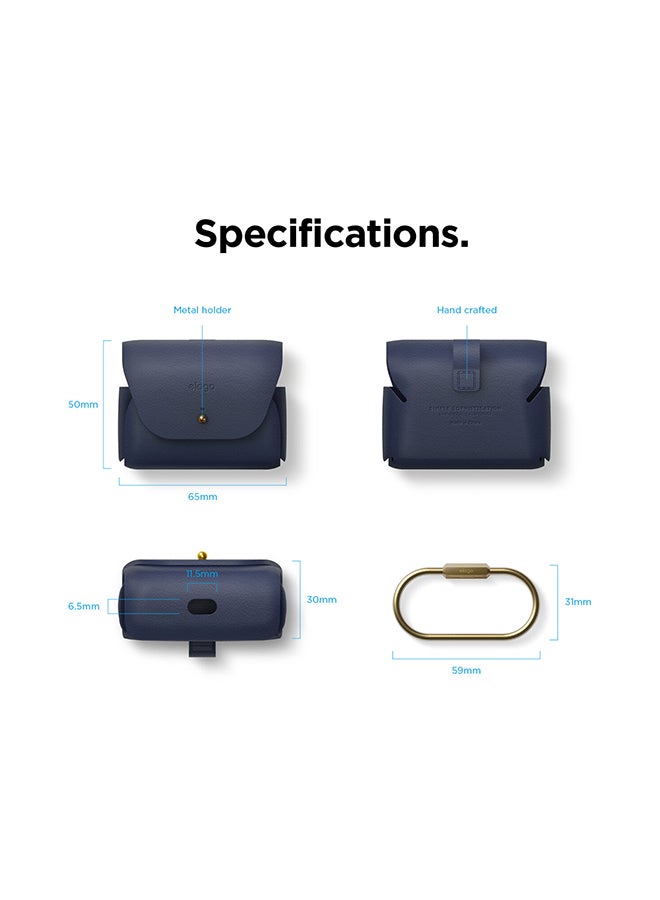 Elago - Genuine Leather Case Cover For Apple AirPods Pro Jean Indigo - Image 1